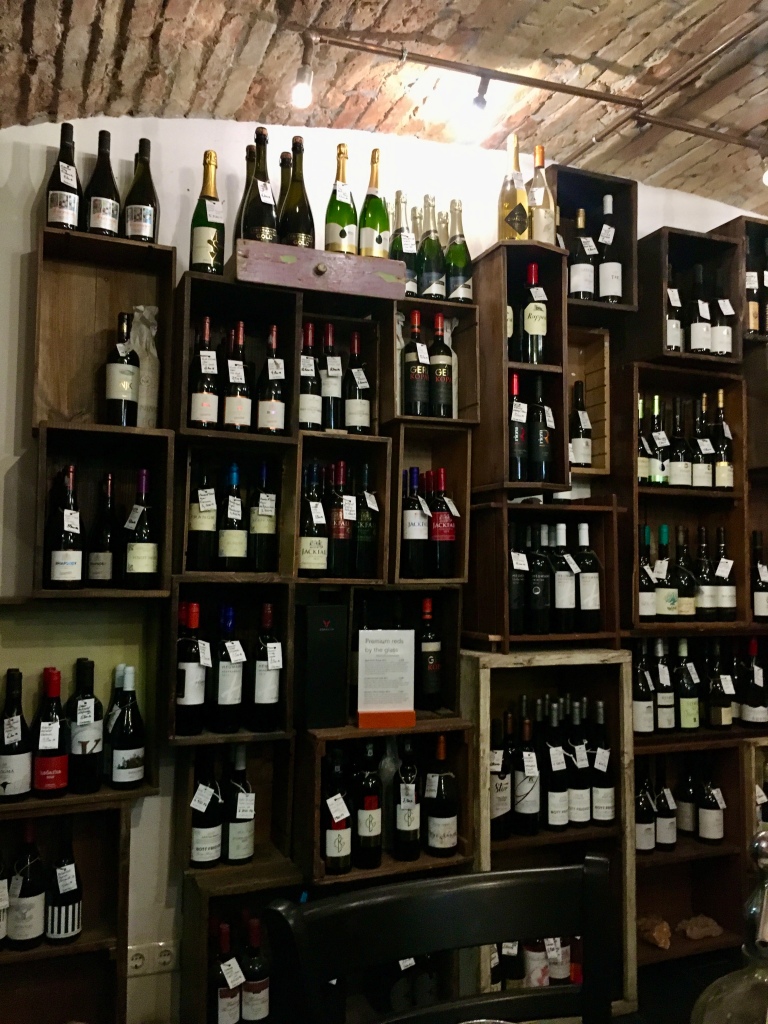 Wine Bottles in The Tasting Table Wine Cellar